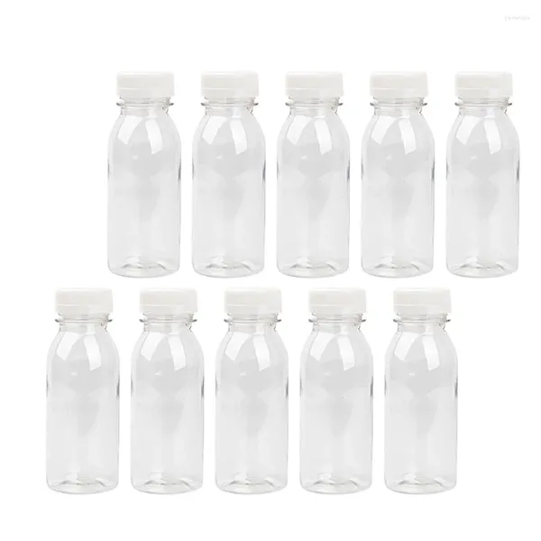 Botellas de almacenamiento 12 PCS Botella de yogur Leche Agua Beber la mascota Boca ancha transparente