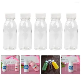 Bouteilles de stockage 12 pcs bouteille de yaourt bouteille de lait pour animaux de compagnie large bouche boisson transparente avec couvercle jus le