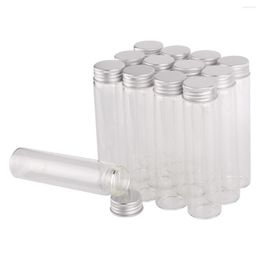 Bouteilles de stockage 12 pièces 60ml flacons en verre Terrarium avec couvercles en aluminium taille 30 120mm conteneur pour faveurs de mariage