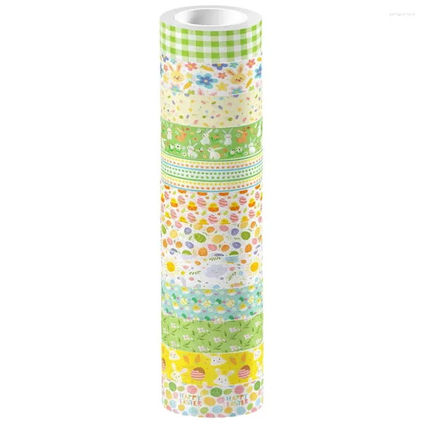 Botellas de almacenamiento, 12 rollos de cinta decorativa para diario, manualidades Washi, adornos de colores