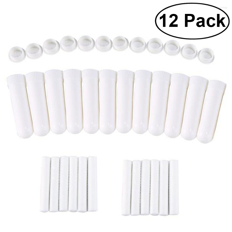 Storage Bottles 12 Sets Inhaler Stick Nasal Airway Kit Blank Tube Empty Nasopharyngeal