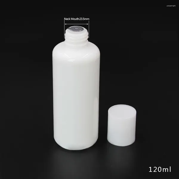 Botellas de almacenamiento 120 ml 100pcs/lote Botella de suero de vidrio vacío En la venta Opal Opal Pearl White dispensador para lociones o esencias