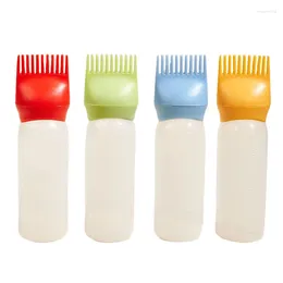 Opslagflessen 120 ml Hair Dye Navulbare fles applicator Kam Multicolor Plastic Dispensing Salon Oil Kleurplaten Professionele schoonheid Gereedschap