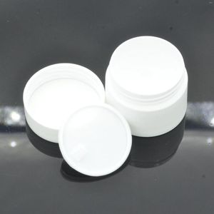 Opslagflessen 120 stks/pakket 15g wit plastic ronde lege make -up pot jar pot reizen gezicht crème lotion cosmetische container hervulbaar