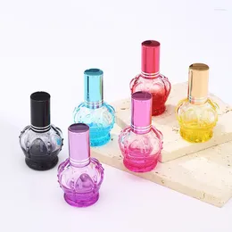 Bouteilles de rangement 12 ml bouteille de parfum en verre de couronne colorée