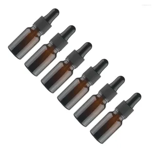 Bouteilles de stockage 12pcs 10ml verre ambré avec compte-gouttes bouteille d'huile essentielle pour huiles parfums