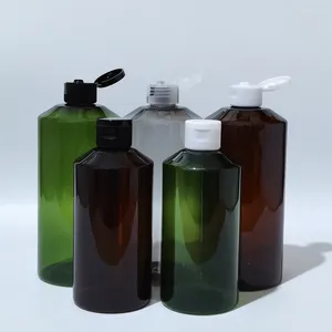 Bouteilles de rangement 12pcs 300 ml 500 ml bouteille en plastique de shampooing vide avec capuchon rechargeable emballage de voyage rempli