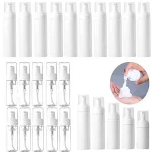 Bouteilles de rangement 12pcs 30 ml-200 ml de la pompe en mousse en plastique vide rechargeable distributeur de moussage du nettoyant pour le visage Portable Contrôle