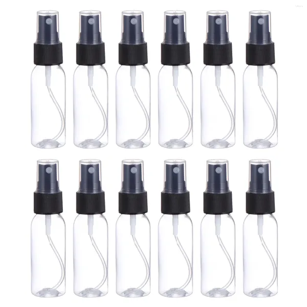 Botellas de almacenamiento 12pcs 30ml Botella de spray de plástico Vacío Atomizador de niebla fina Pulverizador de perfume