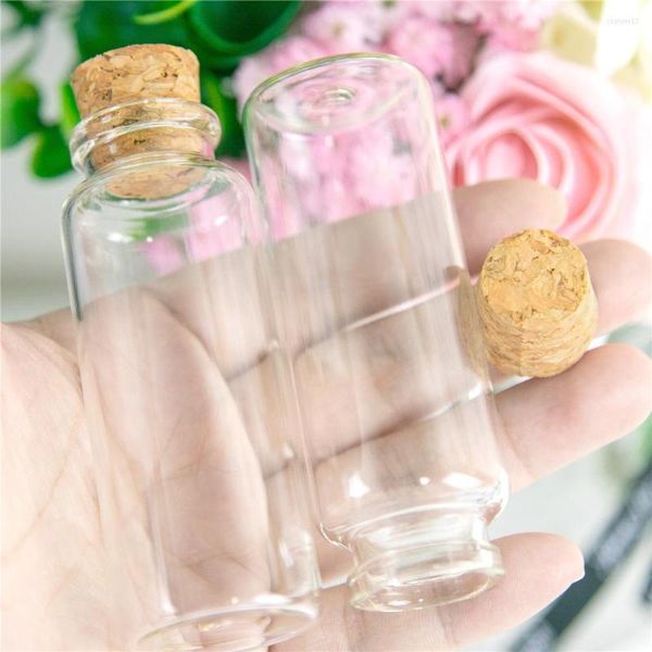 Bouteilles de stockage 12 pièces 40 ml petit récipient en verre transparent avec bouchons artisanat cosmétiques rechargeables cadeaux présentoirs de table flacons