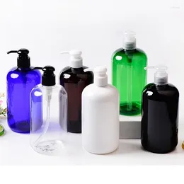 Bouteilles de stockage 12 pièces 500 ml vide pompe en plastique blanc noir pour lotion de soins personnels savon liquide Gel douche conteneurs cosmétiques