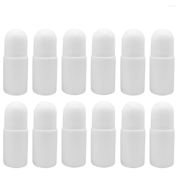 Bouteilles de rangement 12pcs 50 ml rouleau en plastique pour les huiles essentielles Rouleau rechargeable sur le bricolage réutilisable DIY DIY