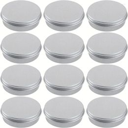 Bouteilles de rangement 12pcs 5G 10G 15G 20G 30G Bot d'étain en aluminium rechargeable pour les cosmétiques et vis de la peau couvercle de couvercle de récipient à lèvres