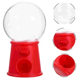 Bouteilles de stockage 12pcs Banque de machine Gumball pour enfants portable Bubble Candy Dispensver Red