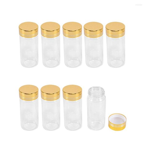 Bouteilles de stockage en verre avec bouchons en aluminium doré, 12 pièces/lot, 30ml, 30, 70mm, flacons pour cadeaux artisanaux de mariage