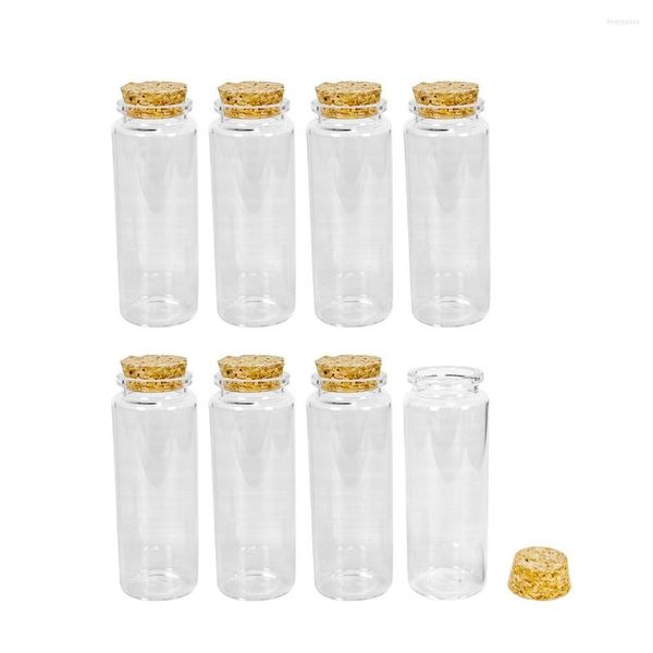 Botellas de almacenamiento 12 unids/lote 65 ml 37 90 mm pequeña botella de vidrio tapón corchos tarros pequeño tubo de prueba de especias contenedores de dulces vial