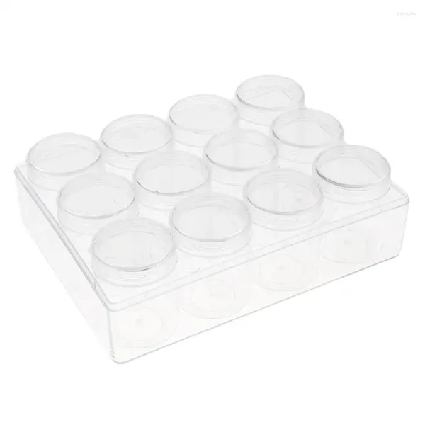 Bouteilles de rangement 12x Jars Clear Box Vide Lotions Cosmetic Makeup / Case