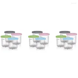 Opslagflessen 12x Ice Cream Pints Cup -containers met deksels voor Ninja Creami NC301 NC300 NC299AMZ -serie