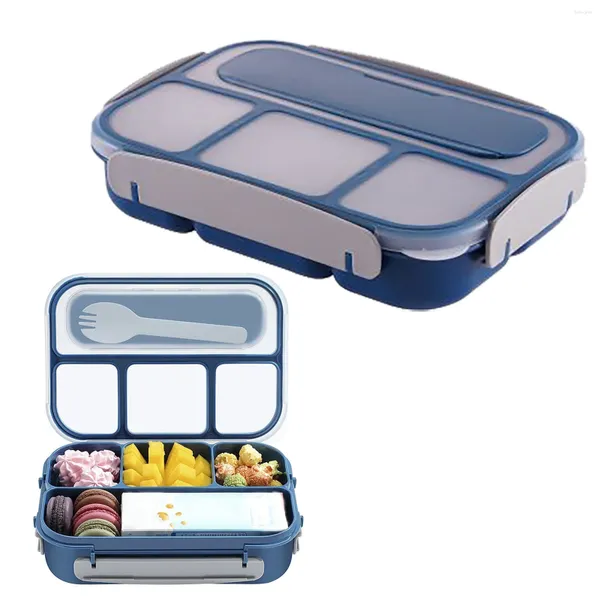 Bouteilles de stockage 1300ML Bento Lunch Box 4 compartiments scellés étanches repas garde-manger portables organisation et étagères