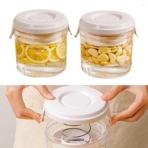 Bouteilles de stockage 1300ml pot de cornichon étanche et conteneur d'olives séparateur de jus à large bouche pour olives jalapenos