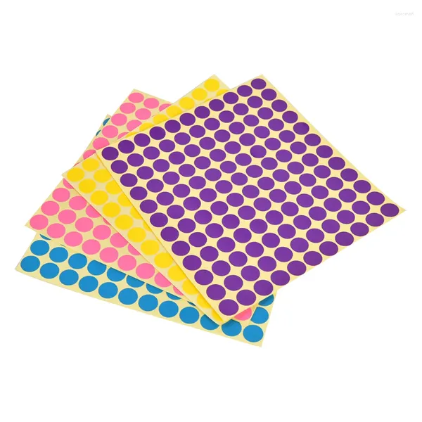 Bouteilles de rangement 132pcs / feuille Bouchage d'huile essentielle préimprimée colorée pour les jeunes huiles vivantes Organisateur de couvercle Étiquettes de cercle rond Sticker