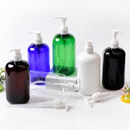 Aufbewahrungsflaschen, 14 Stück, 500 ml, schwarz/braun, Kunststoff, PET-Lotion-Pumpflasche, 17 Unzen, Duschgel, Shampoo-Verpackung