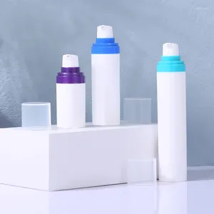 Botellas de almacenamiento 15/30/50ml Jar de bombas sin aire vacío Víleros acrílicos reutilizables Botella de vacío Recipiente de viaje portátil para loción de crema cosmética