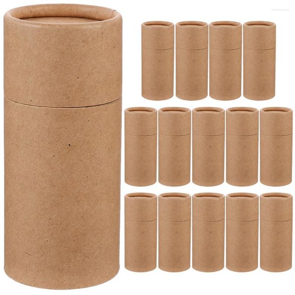 Bouteilles de stockage 15 Pcs Lecythus Cadeau Conteneur Cylindre Couvercle Brillant À Lèvres Emballage Tube Bouteille De Thé Face Papier Montage Peut Huile Essentielle