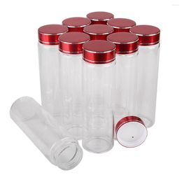 Vorratsflaschen 15 Stück 90 ml Glas mit roten Deckeln 37 120 mm Gewürzgläser Behälter Süßigkeiten für Hochzeit DIY Handwerk