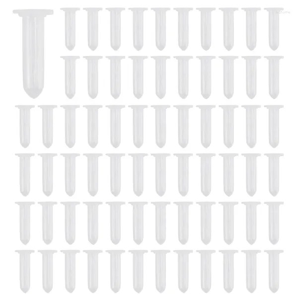 Bouteilles de stockage 1500 pièces 2Ml Micro-centrifugeuse Tube flacon à essai flacons en plastique transparent conteneur bouchon à pression pour échantillon de laboratoire