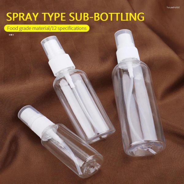 Bouteilles de stockage 150ml 200ml 250ml Bouteille de pulvérisation portable Clear Mini plastique vide Cosmétiques Tube à essai Flacons minces pour voyage