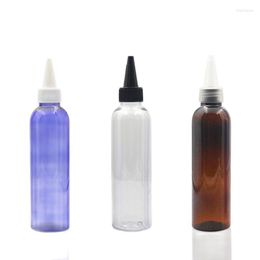 Botellas de almacenamiento de 150 ml, exquisita botella exprimible de gotas para los ojos de alta capacidad, relleno de plástico colorido vacío, punta de aguja de viaje, 30 unids/lote