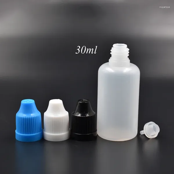 Botellas de almacenamiento 150 Uds 20ml 30ml 50ml PE botella cuentagotas de plástico con tapa a prueba de niños para jugo de ojos líquido YZHDC