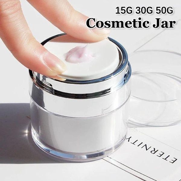 Bouteilles de rangement 15g 30g 50g Crème vide transparente Pompe Pompe Tool Makeup Tool Portable Refipillable Cosmetic Cream Container