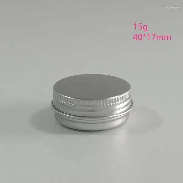 Bouteilles de rangement 15g Boîte en aluminium portable en argent vide vide