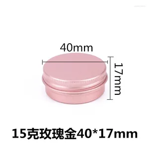 Bouteilles de stockage 15ml 15g pot en aluminium pour crème bougie à ongles récipient cosmétique en or Rose rechargeable thé Mini boîte en métal