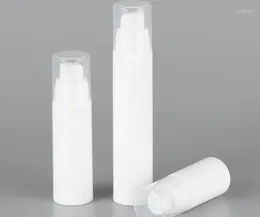 Bouteilles de rangement 15 ml 30 ml 50 ml Pompe à vide sérique blanche vide comme sous-bâton de lotion avec bouteille sans air crème pp sn870