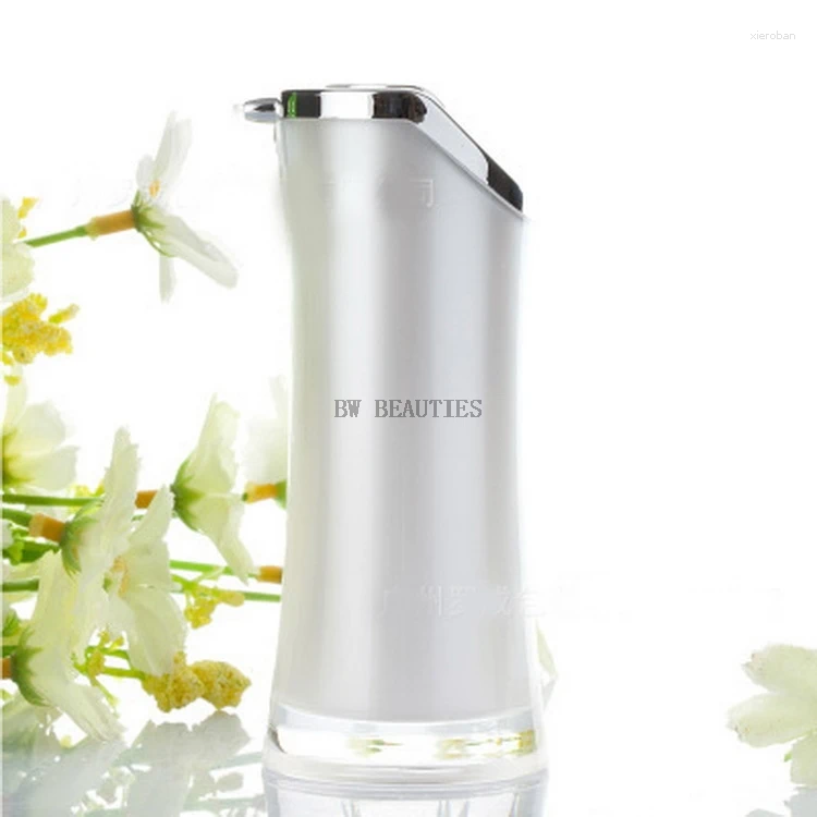 Lagringsflaskor 15 ml 30 ml 50 ml Pearl White Airless Bottle Haigh Quality Acrylic Vacuum Pump Lotion Emulsion Cosmetic Container
