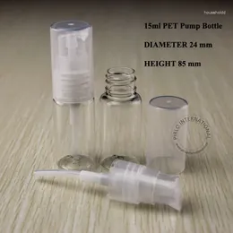 Opslagflessen 15 ml Pet Lotion Pomp Spray Bottle Plastic cosmetische verpakking voor emulsie toner gel Serum Cream