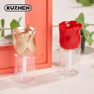 Opslagflessen 15 ml roos lip gloss fles plastic navulbare vloeistof lippenstiftcontainer lipgloss monster leeg