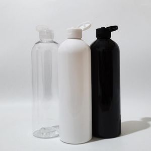 Opslagflessen 15 stks 400 ml zwarte plastic fles met flip top dop shampoo lotion container vloeistof zeep 13,5 oz persoonlijke verzorging