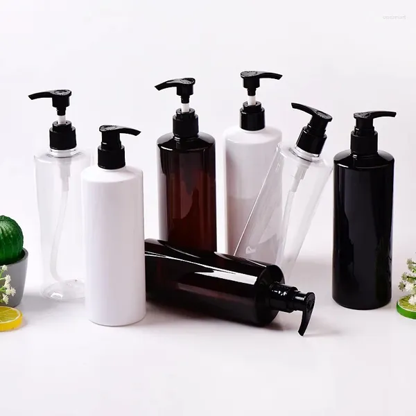 Bouteilles de stockage 15pcs 400ml vide en plastique blanc avec pompe à lotion pour soins personnels Shanpoo Gel douche savon liquide contenants cosmétiques