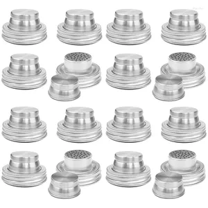Opslagflessen 16 verpakkingen Jar Shaker-deksels Top voor gewone mini-potten