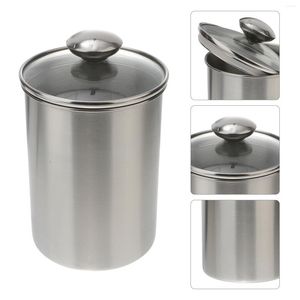 Bouteilles de stockage 1750 Ml Farine Container Canister Collection Coffee Can Metal Nuts Sealed