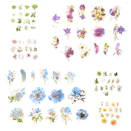 Opbergflessen 180 stuks Bloemdecoraties Delicate Stickers DIY Ambachten Pack Planner Vintage Bloemen Pvc Elegant
