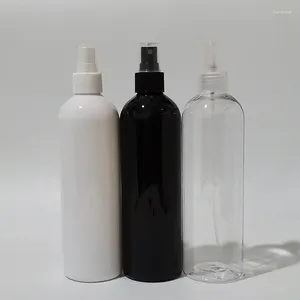 Bouteilles de stockage 18pcs 400ml vide blanc noir pompe de pulvérisation emballage cosmétique 400cc bouteille de parfum conteneur brouillard pulvérisateur fleur eau