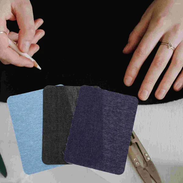 Bouteilles de stockage 18 pièces utilisation quotidienne Jeans patchs de réparation fer remplaçable sur Patch Denim pour vêtements bricolage pantalons vestes