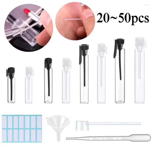 Bouteilles de stockage 1 ml/2 ml/3 ml/5 ml vide mini verre parfum petit échantillon flacons bouteille laboratoire liquide parfum tube à essai essai