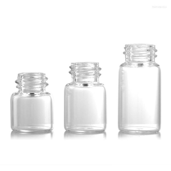 Botellas de almacenamiento de 1 ml/2 ml/3 ml, minibotella cuentagotas de vidrio vacía rellenable transparente, dispensador de líquido de viaje para aceite esencial