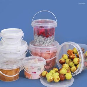 Opslag Flessen 1 Pc 150 Ml-1500 Ml Bpa-vrij Lege Plastic Emmer Met Deksel Luchtdicht Pp Potten clear Container Voor Bulk Voedsel